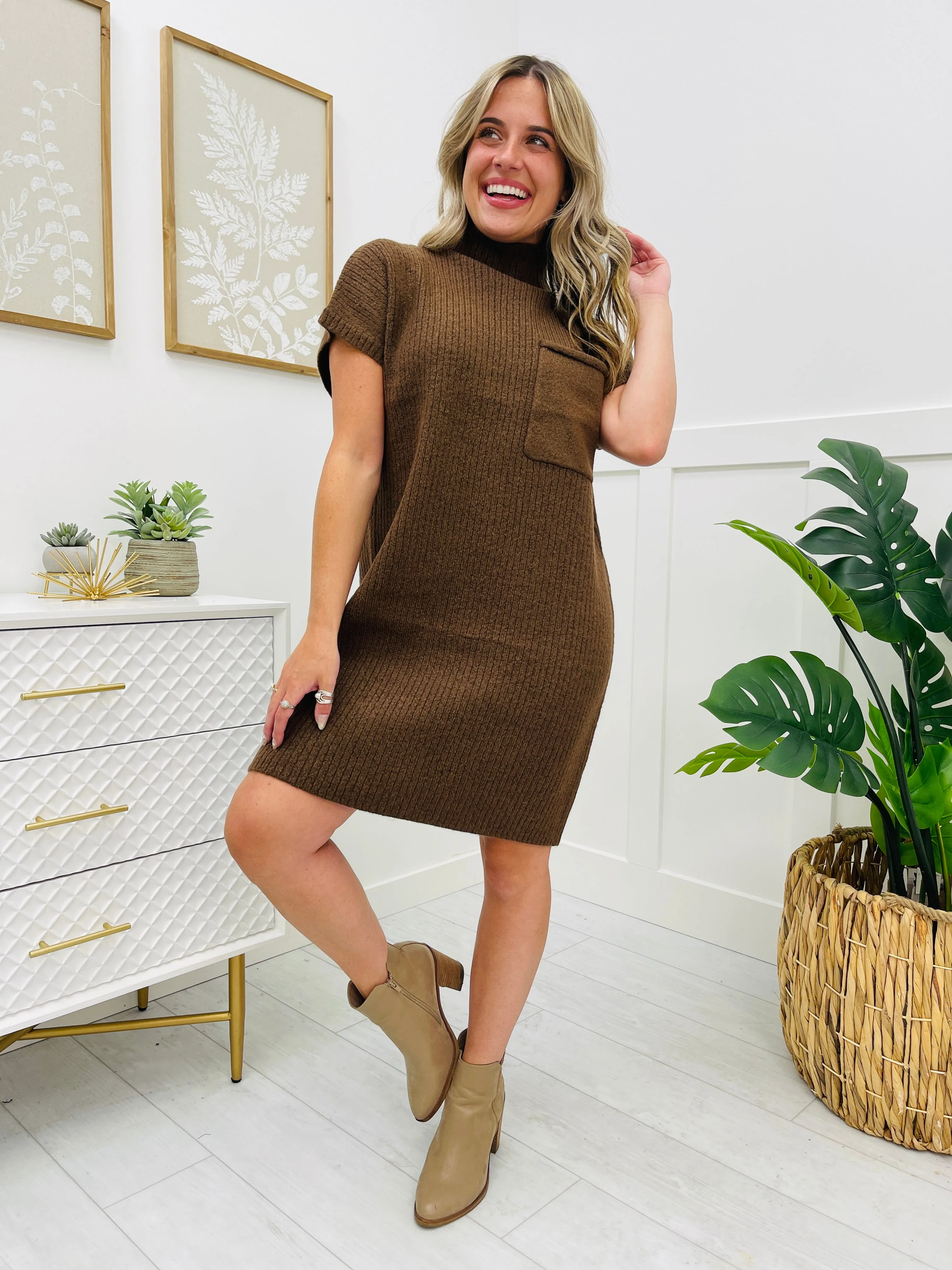 DOORBUSTER! Warming Up To You Sweater Dress- Multiple Colors!