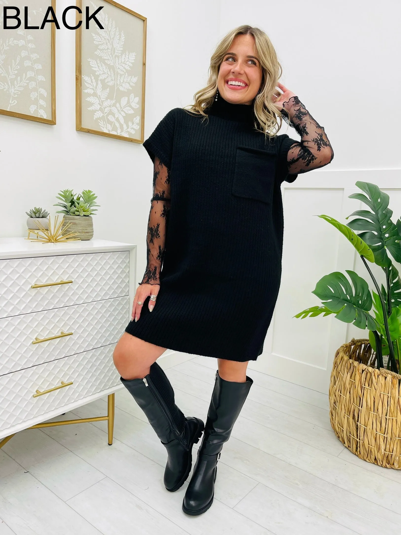 DOORBUSTER! Warming Up To You Sweater Dress- Multiple Colors!