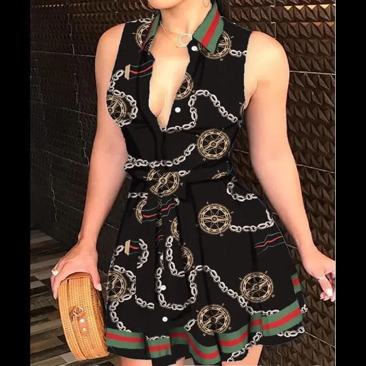 DressBetty - Floral Print Summer Beach Dress
