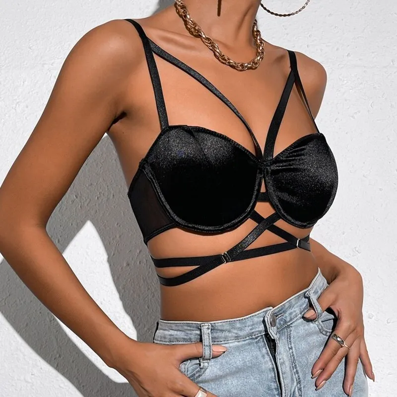 DressBetty - Hollow Out Bandage Crop Top