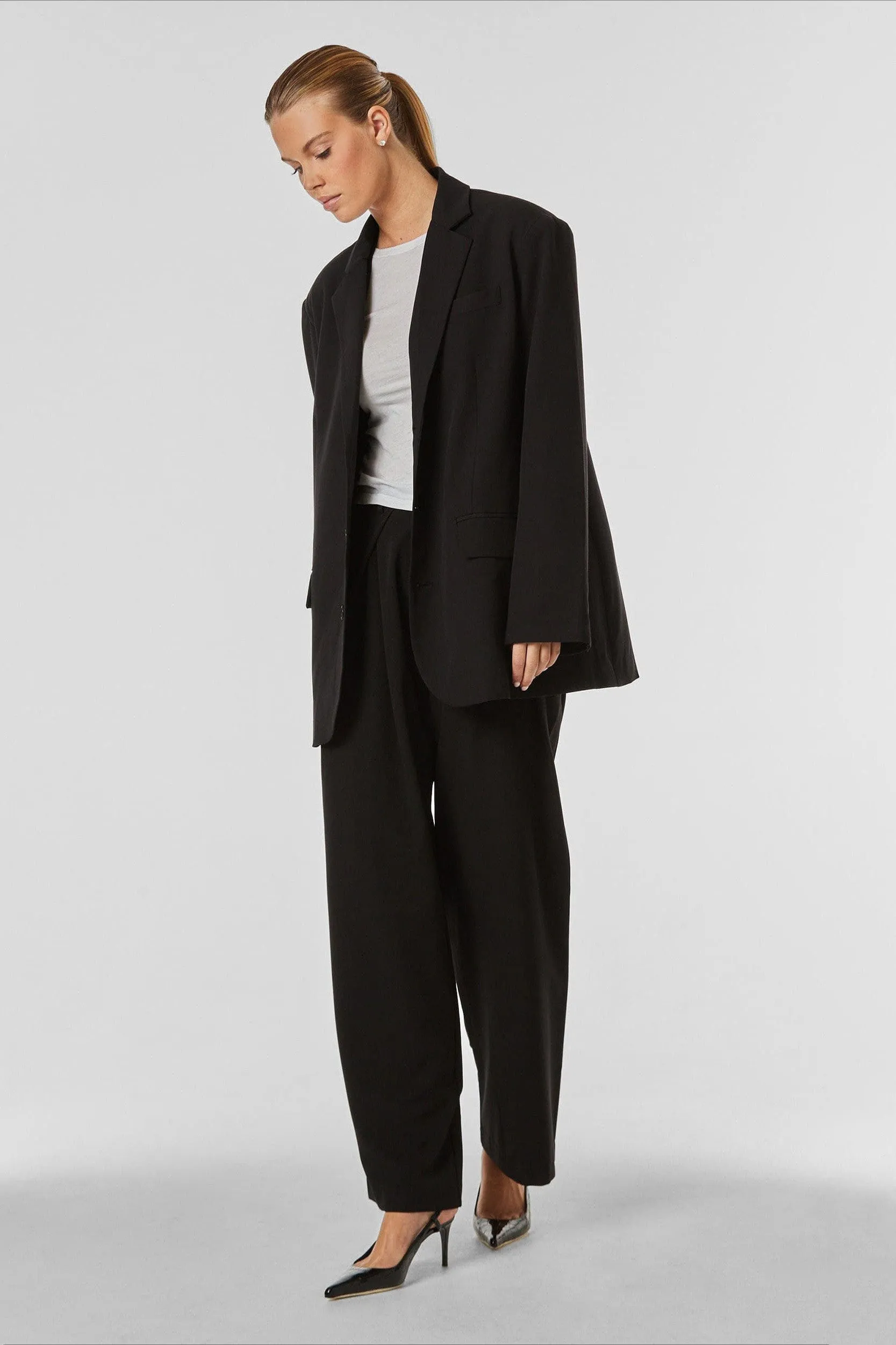 Essential Oversized Blazer - Black
