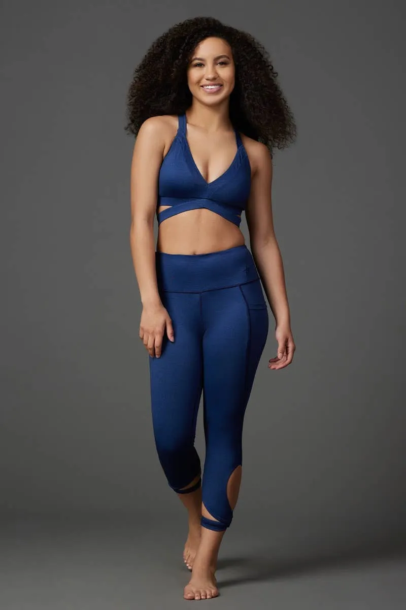 Esther Sports Bra in Navy HeatherFlex