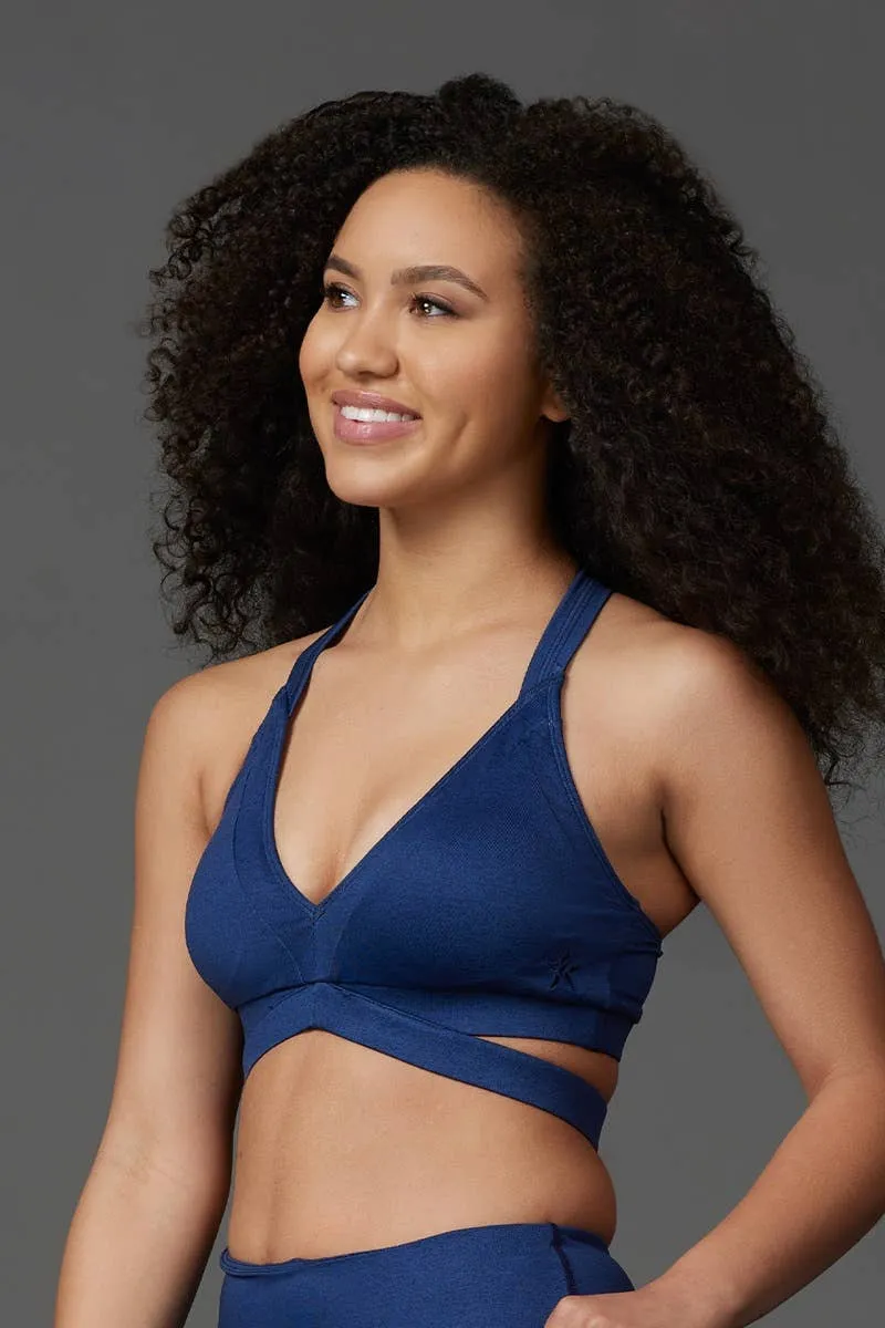 Esther Sports Bra in Navy HeatherFlex