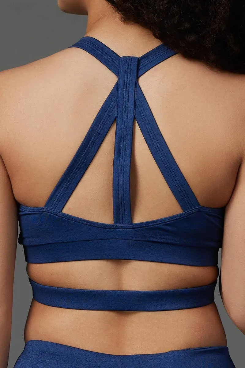 Esther Sports Bra in Navy HeatherFlex
