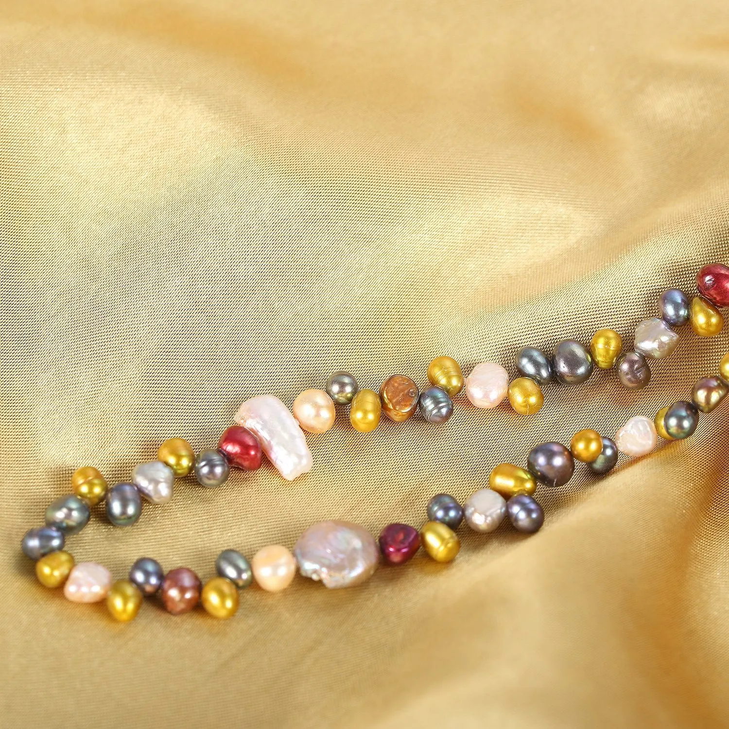Extra Long 79" Freshwater Pearl Endless Necklace Mixed Color PN216