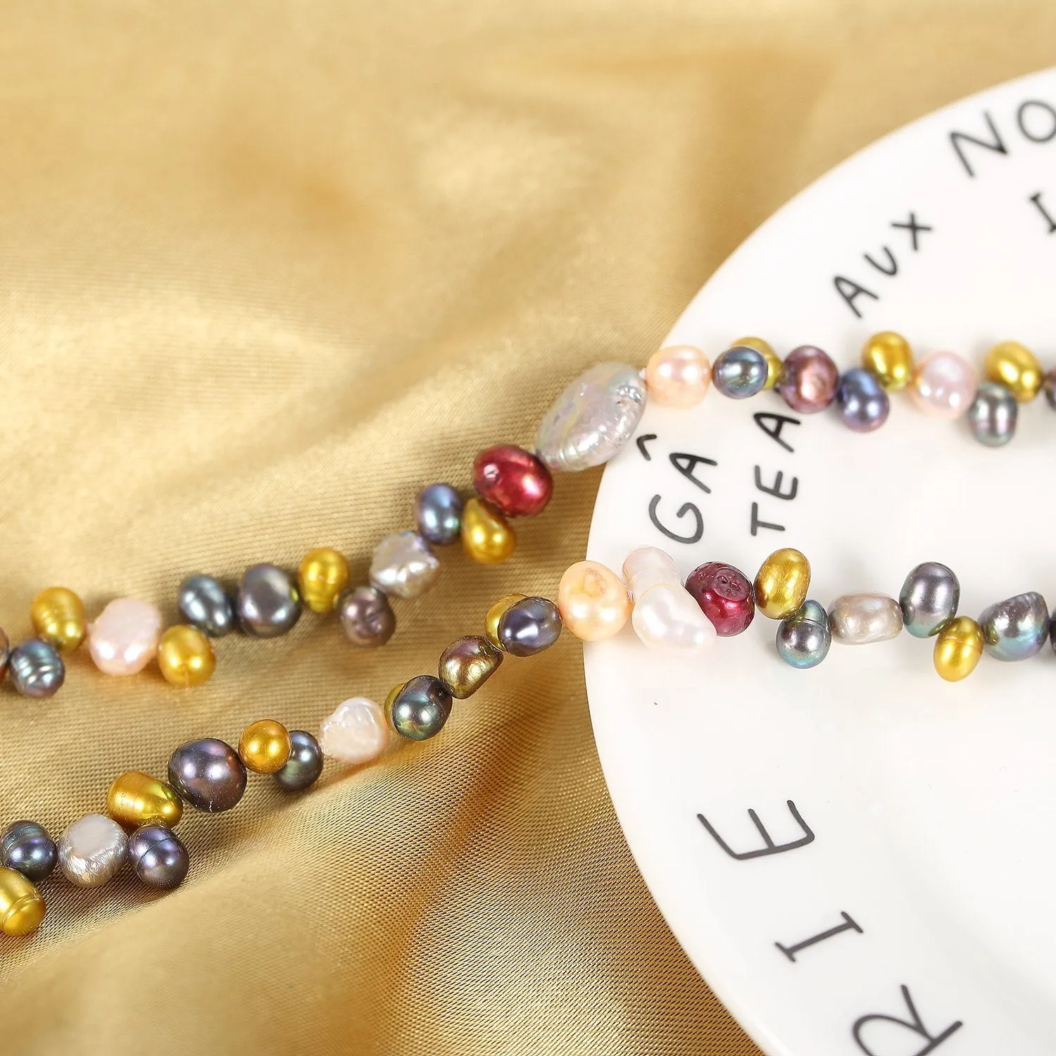 Extra Long 79" Freshwater Pearl Endless Necklace Mixed Color PN216