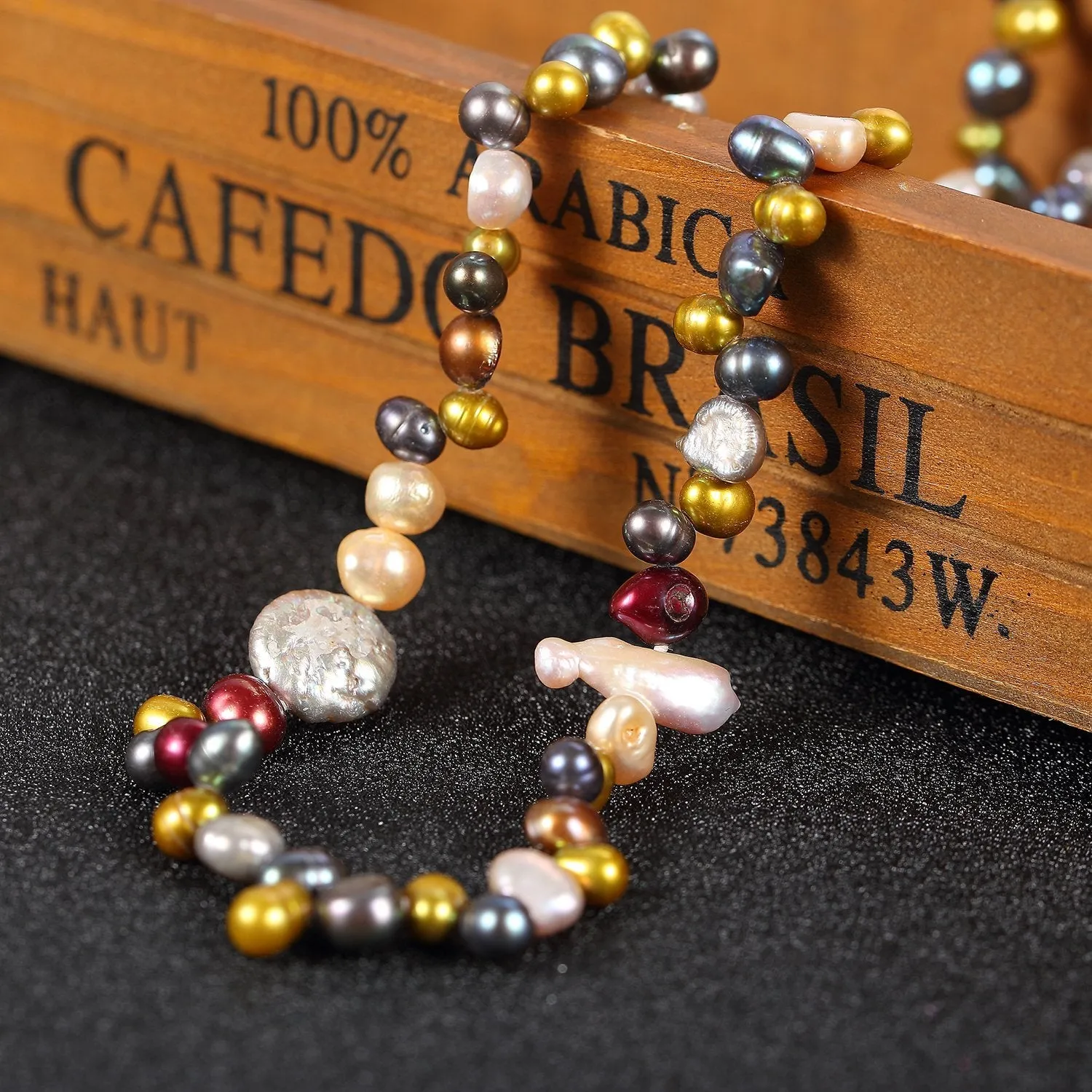 Extra Long 79" Freshwater Pearl Endless Necklace Mixed Color PN216