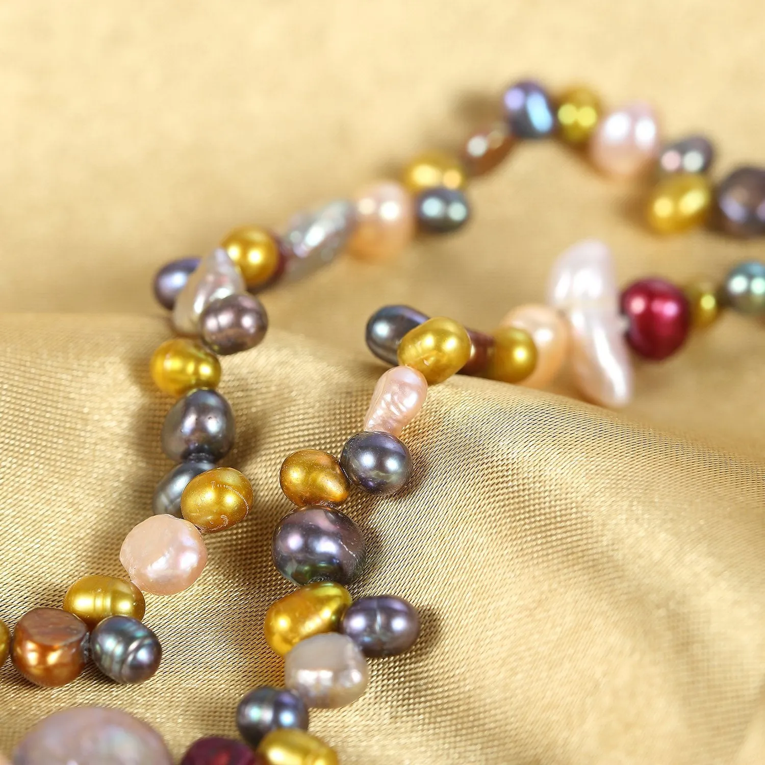 Extra Long 79" Freshwater Pearl Endless Necklace Mixed Color PN216
