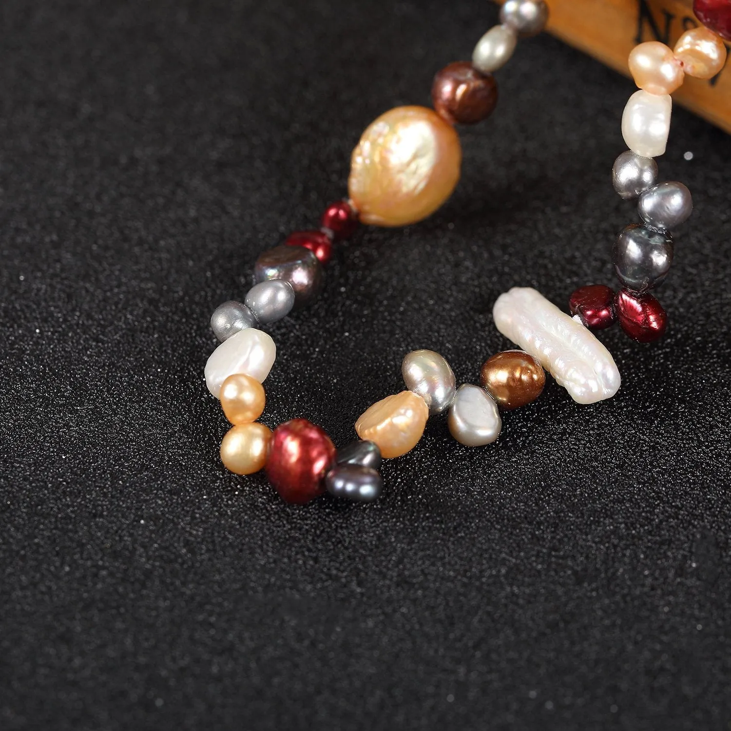 Extra Long 79" Freshwater Pearl Endless Necklace Mixed Color PN218