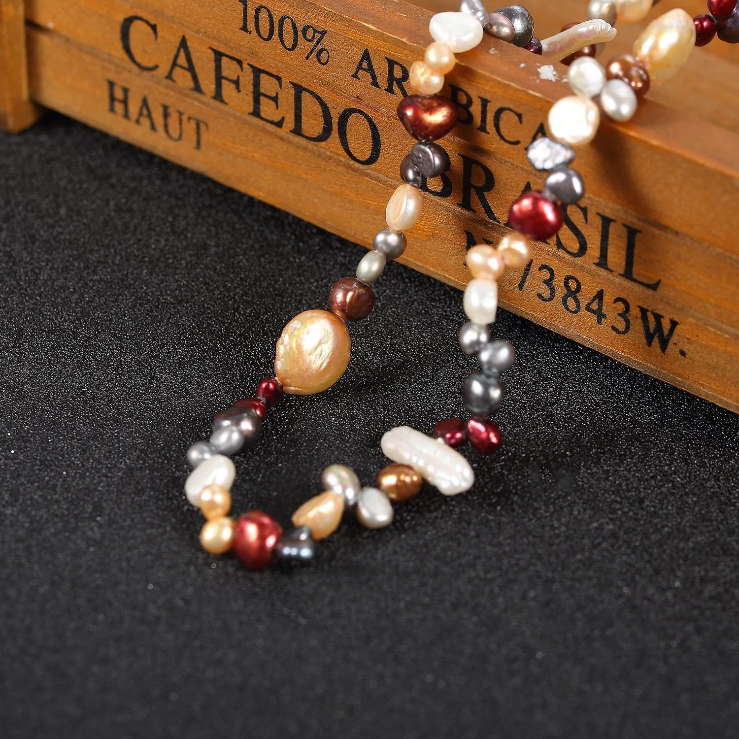 Extra Long 79" Freshwater Pearl Endless Necklace Mixed Color PN218
