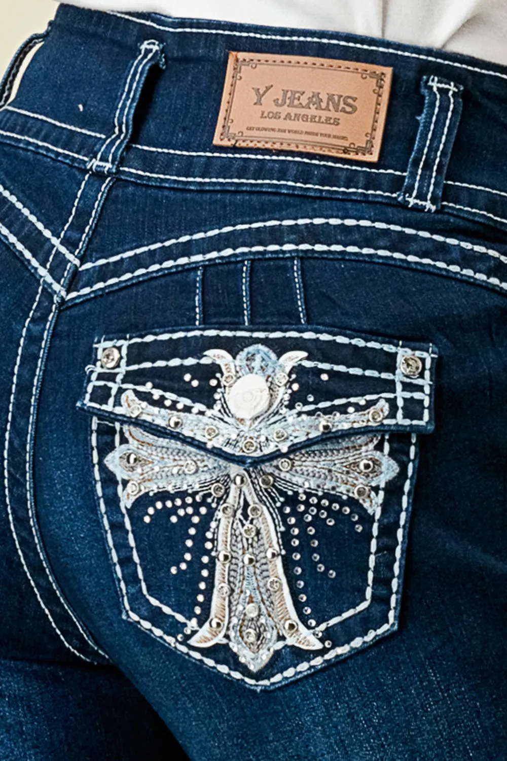 F-35 FLARE EMBROIDERED & EMBELLISHED WOMEN'S JEANS