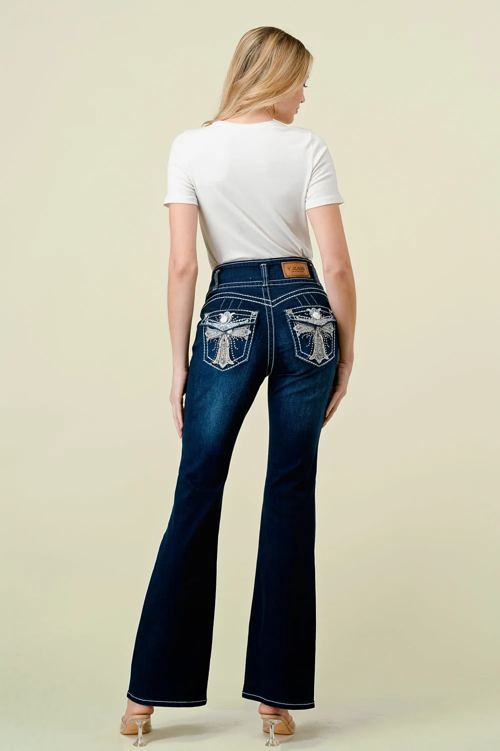F-35 FLARE EMBROIDERED & EMBELLISHED WOMEN'S JEANS