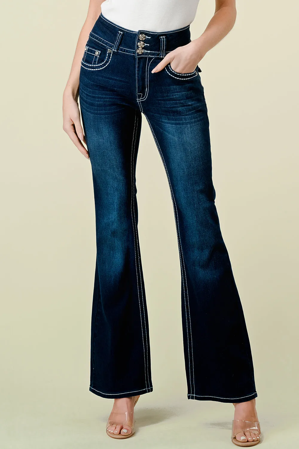 F-35 FLARE EMBROIDERED & EMBELLISHED WOMEN'S JEANS