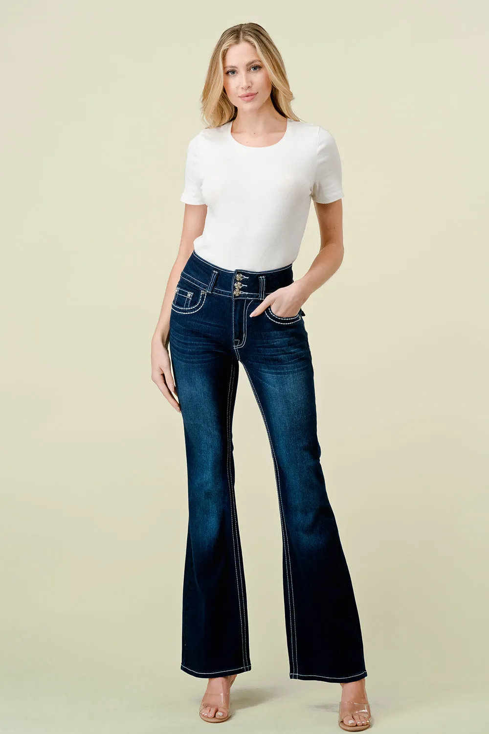 F-35 FLARE EMBROIDERED & EMBELLISHED WOMEN'S JEANS