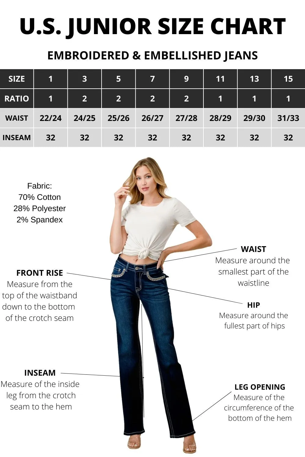 F-35 FLARE EMBROIDERED & EMBELLISHED WOMEN'S JEANS