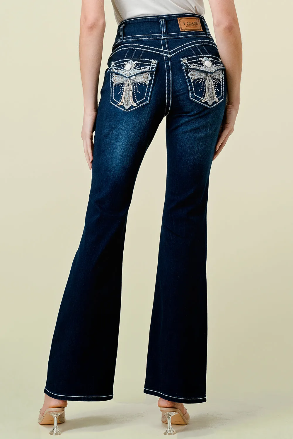 F-35 FLARE EMBROIDERED & EMBELLISHED WOMEN'S JEANS