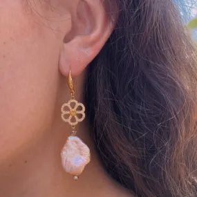 Fallyn Kashy Pearl Dangle Earrings