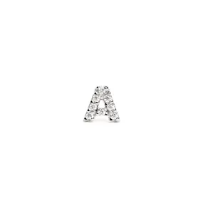 Letter Sparks Silver Single Earring