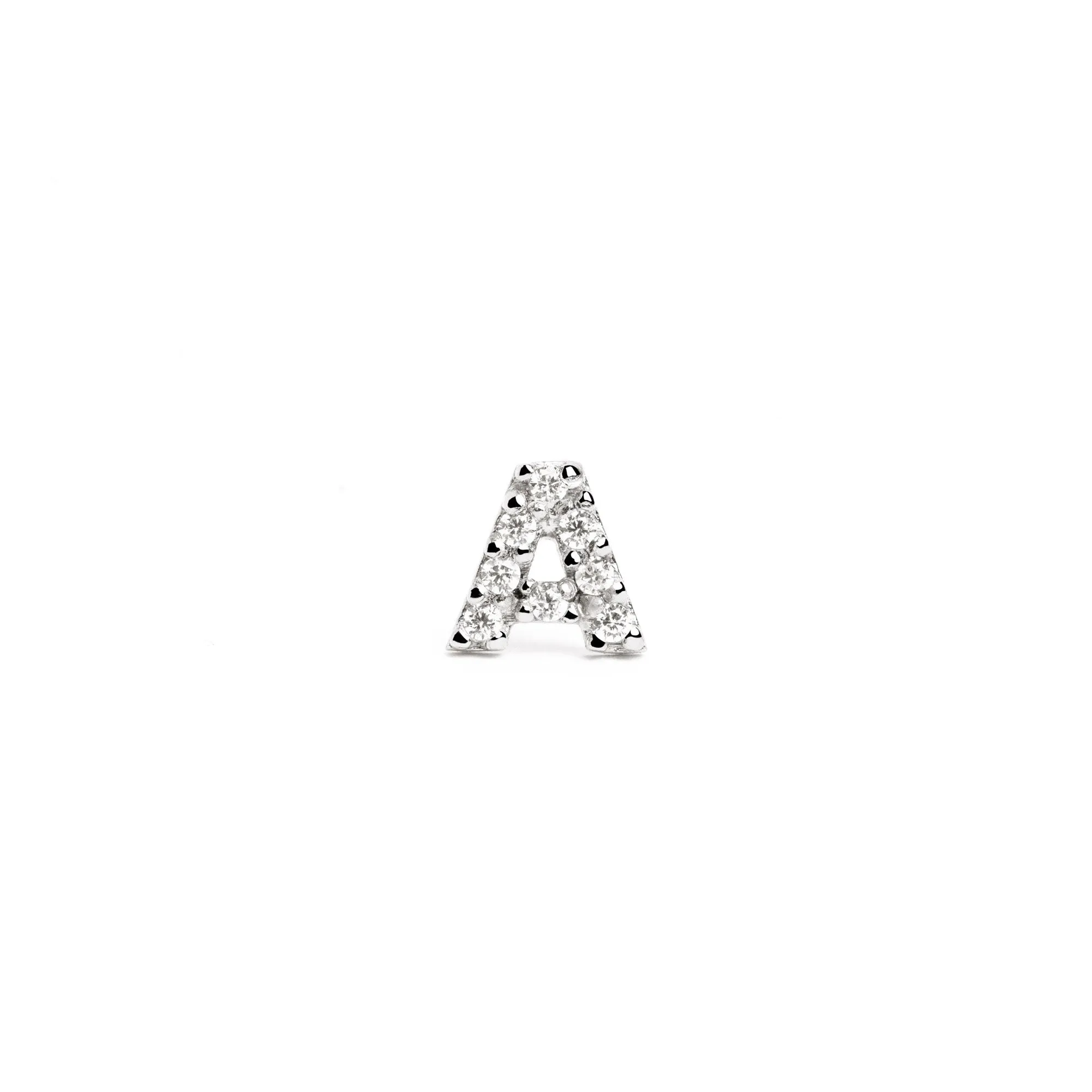Letter Sparks Silver Single Earring