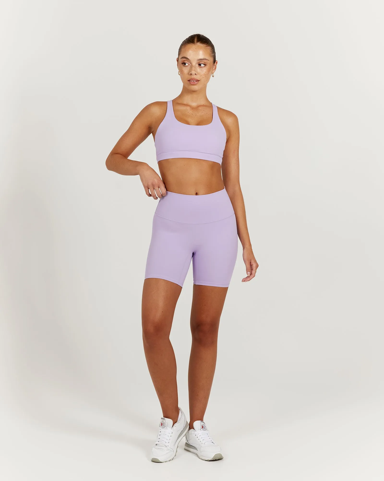 LUXE BIKER SHORTS V2 - LILAC