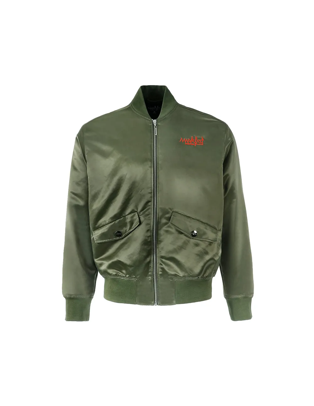 MARK FAST MEN EMBROIDERED LOGO RETRO MA1 CASUAL JACKET