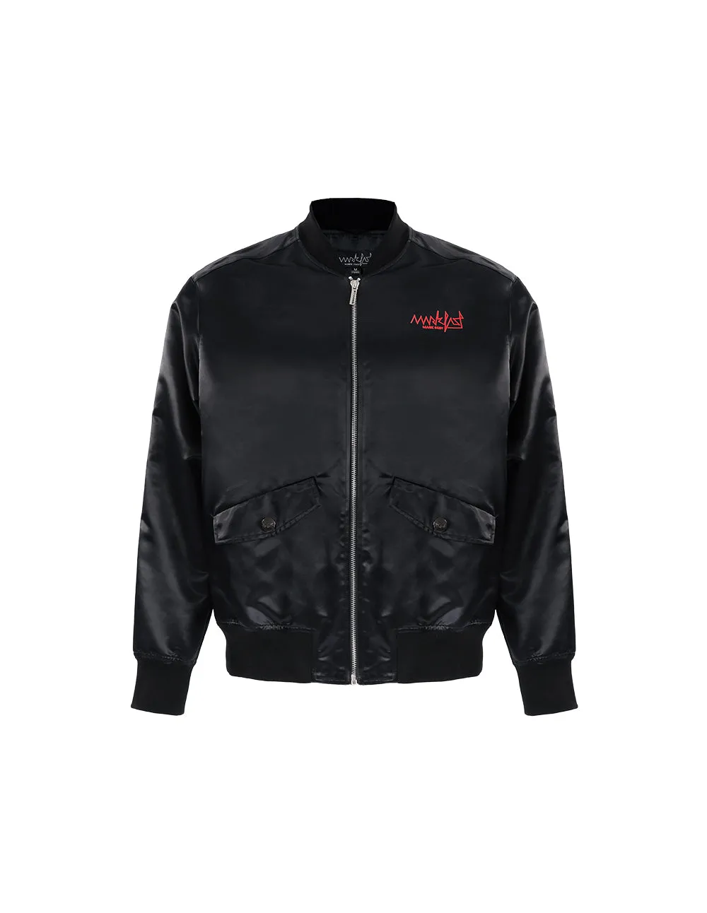 MARK FAST MEN EMBROIDERED LOGO RETRO MA1 CASUAL JACKET