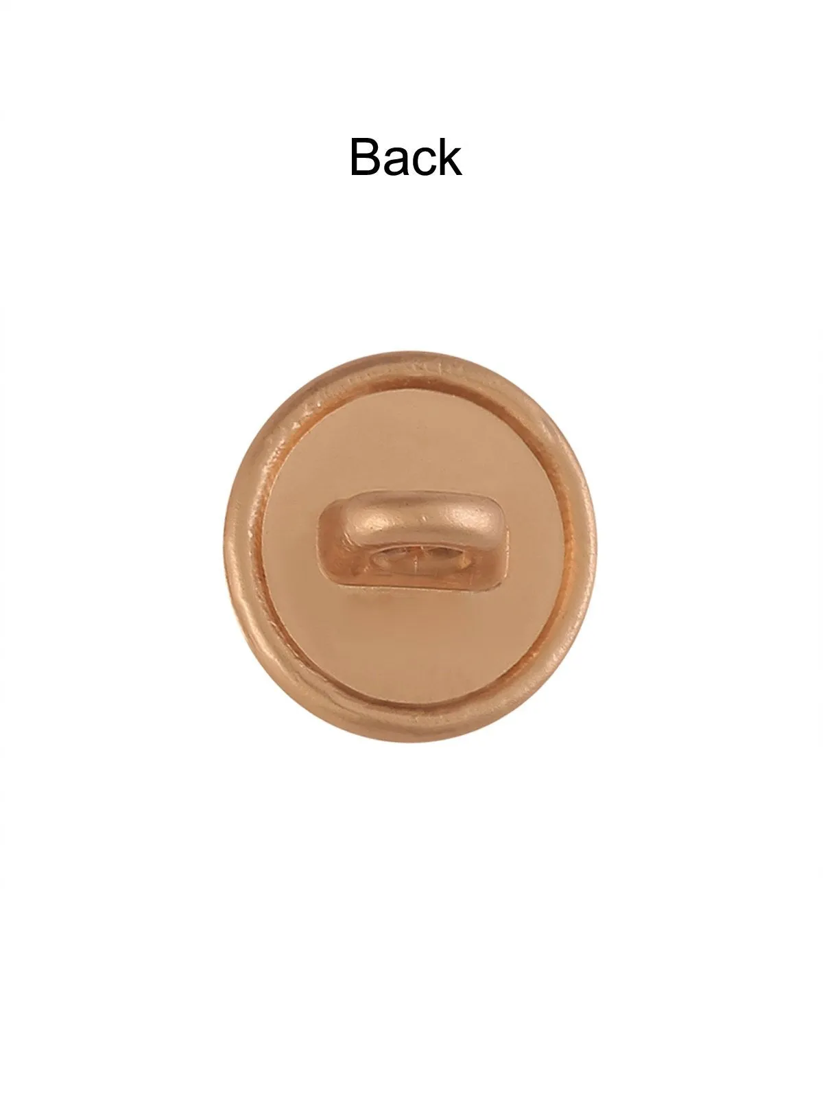 Matte Gold Round Shape with Scalloped Edges Pearl Button