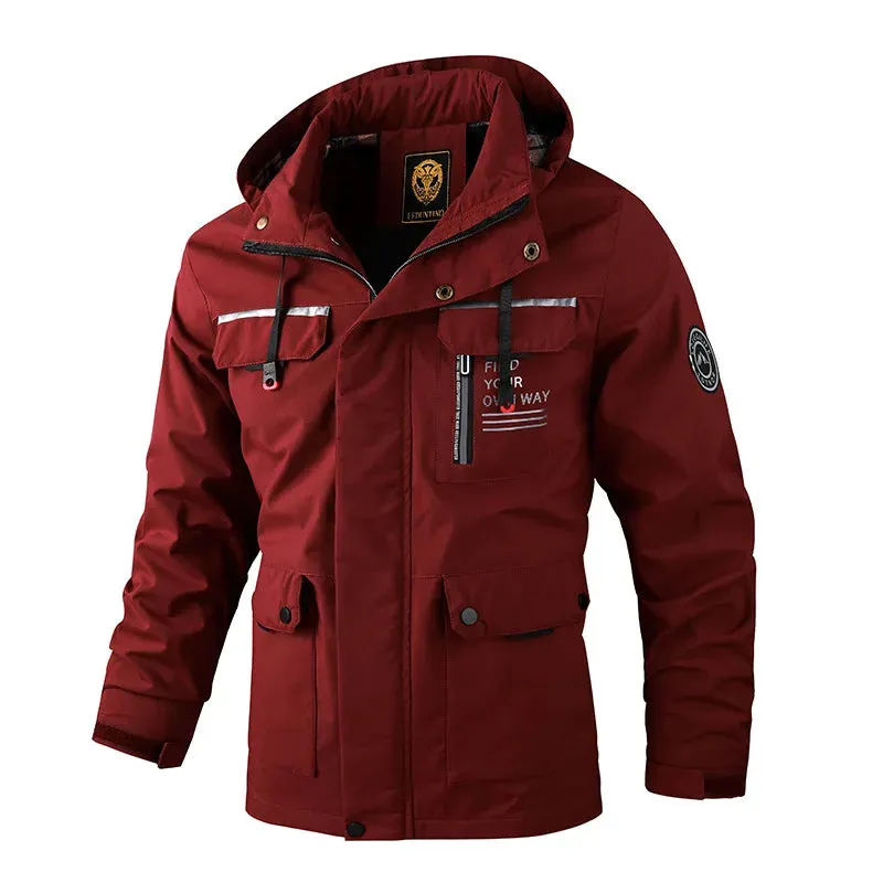Mens Hooded Casual Parka Jacket your ultimate fit for autumn and winter This jacket isnt just about style its about turning heads and making waves