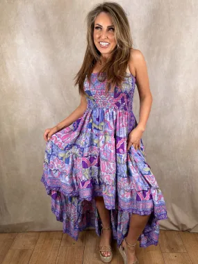 Multi-Coloured High Low Dress