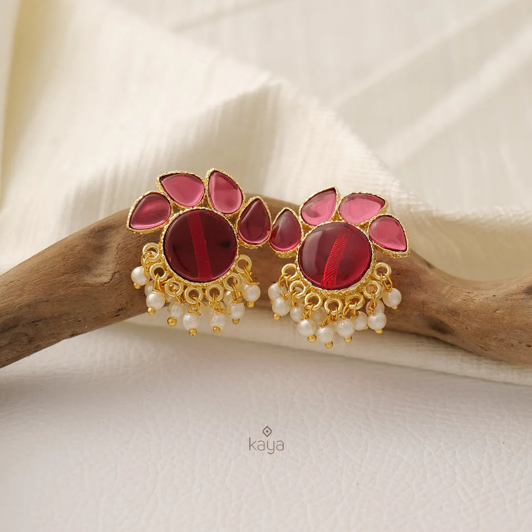 NA100978- Crystal Stone Earrings (color option)