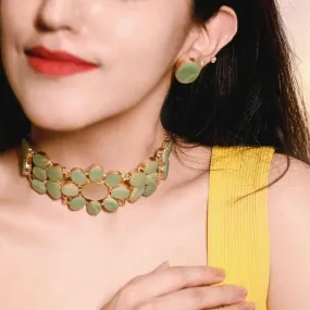Natural Stone Necklace Set (color option) - KE100389