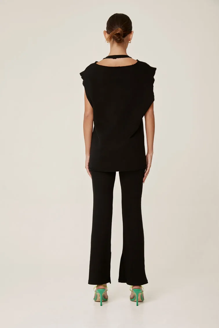 Open Collar Oversized Tee