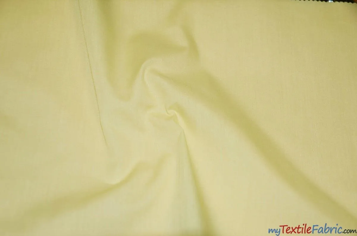 Polyester Cotton Broadcloth Fabric | 60" Wide | Solid Colors | Continuous Yards | Multiple Colors |