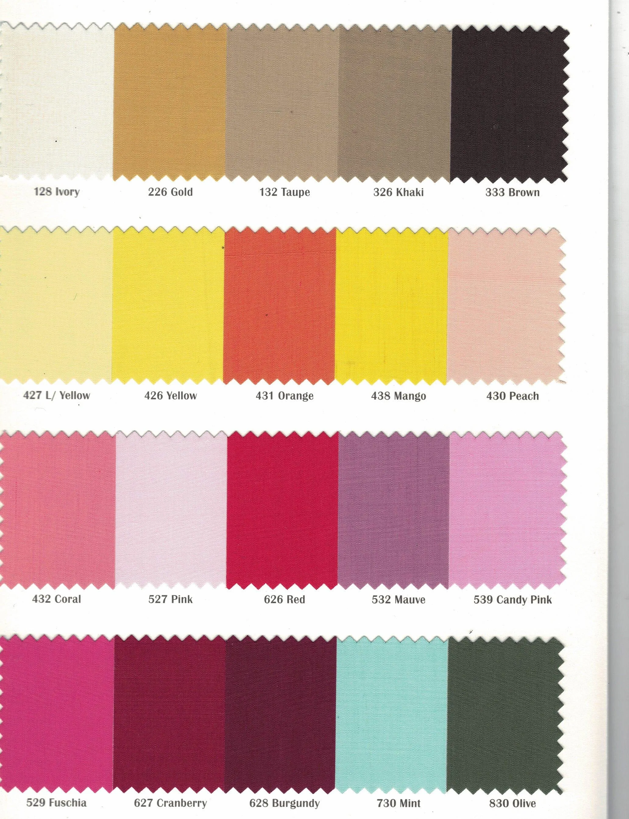 Polyester Cotton Broadcloth Fabric | 60" Wide | Solid Colors | Continuous Yards | Multiple Colors |