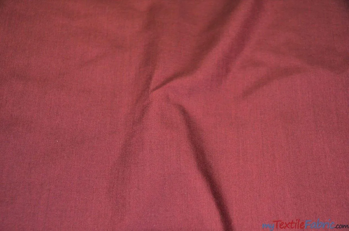 Polyester Cotton Broadcloth Fabric | 60" Wide | Solid Colors | Continuous Yards | Multiple Colors |