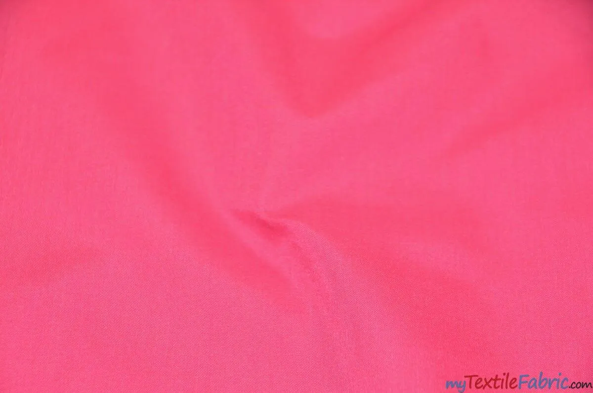 Polyester Cotton Broadcloth Fabric | 60" Wide | Solid Colors | Continuous Yards | Multiple Colors |