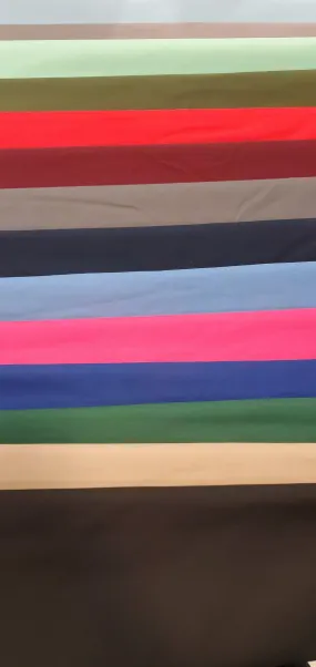 Polyester Cotton Broadcloth Fabric | 60" Wide | Solid Colors | Continuous Yards | Multiple Colors |