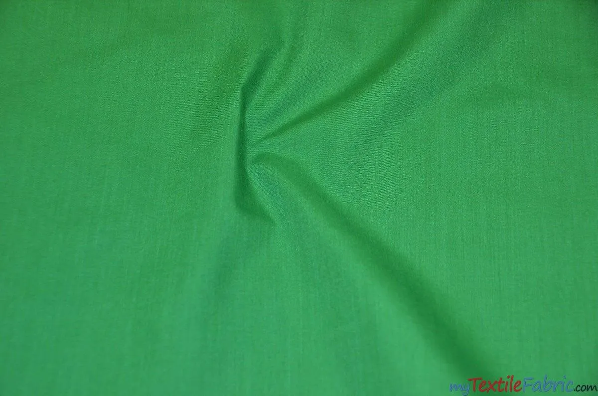 Polyester Cotton Broadcloth Fabric | 60" Wide | Solid Colors | Continuous Yards | Multiple Colors |