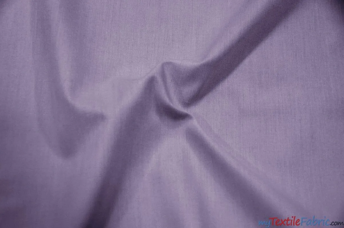 Polyester Cotton Broadcloth Fabric | 60" Wide | Solid Colors | Continuous Yards | Multiple Colors |