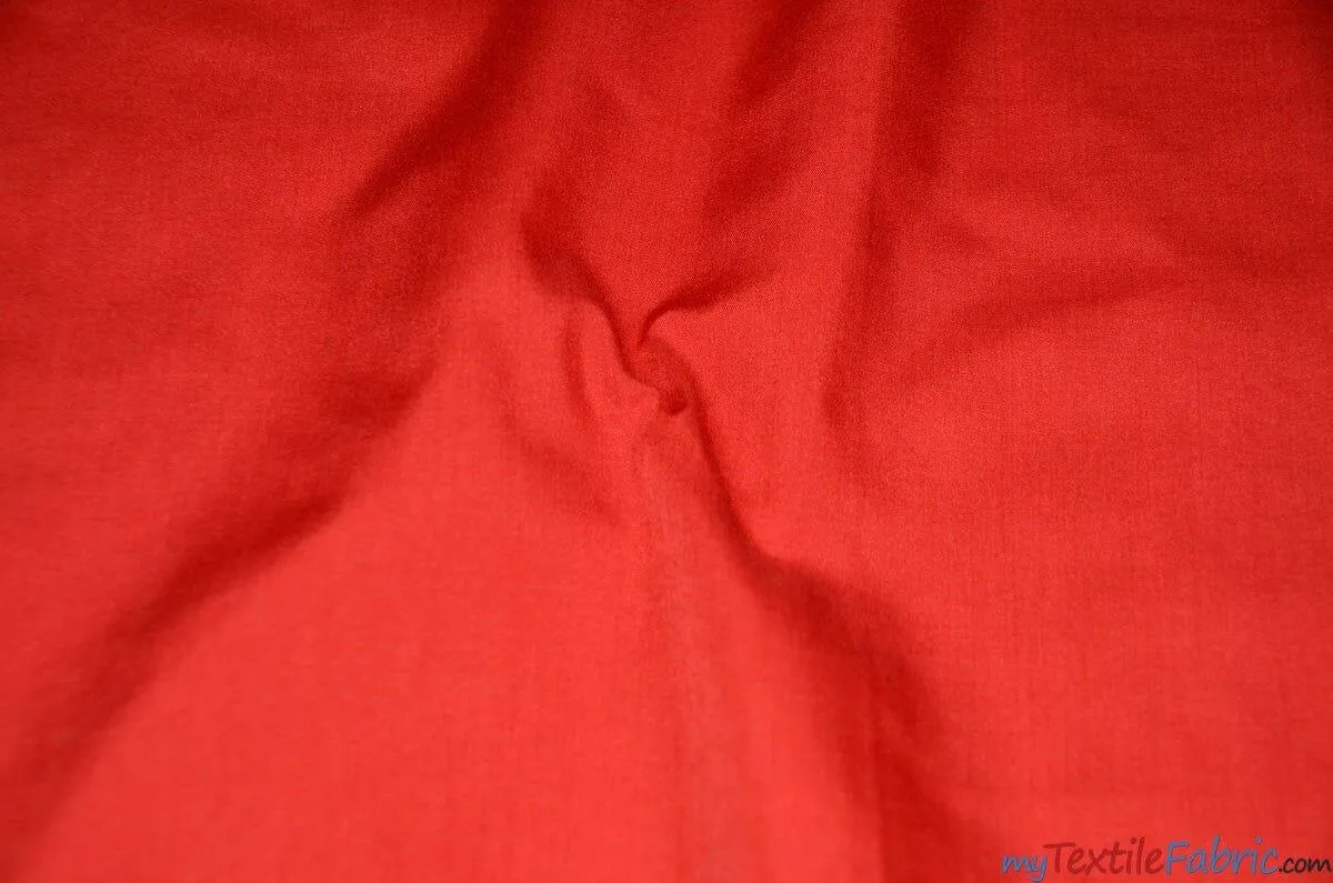 Polyester Cotton Broadcloth Fabric | 60" Wide | Solid Colors | Continuous Yards | Multiple Colors |