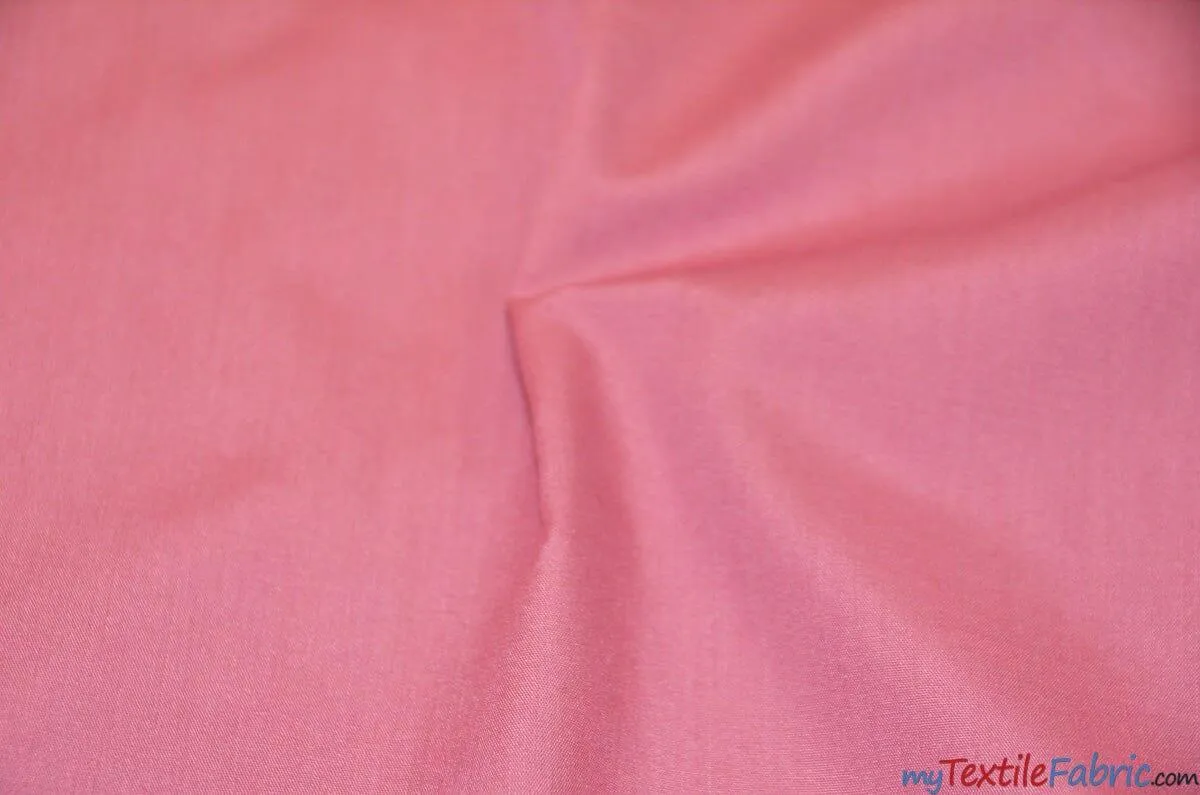 Polyester Cotton Broadcloth Fabric | 60" Wide | Solid Colors | Continuous Yards | Multiple Colors |