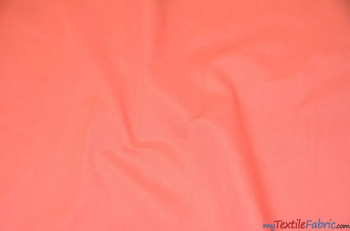 Polyester Cotton Broadcloth Fabric | 60" Wide | Solid Colors | Continuous Yards | Multiple Colors |