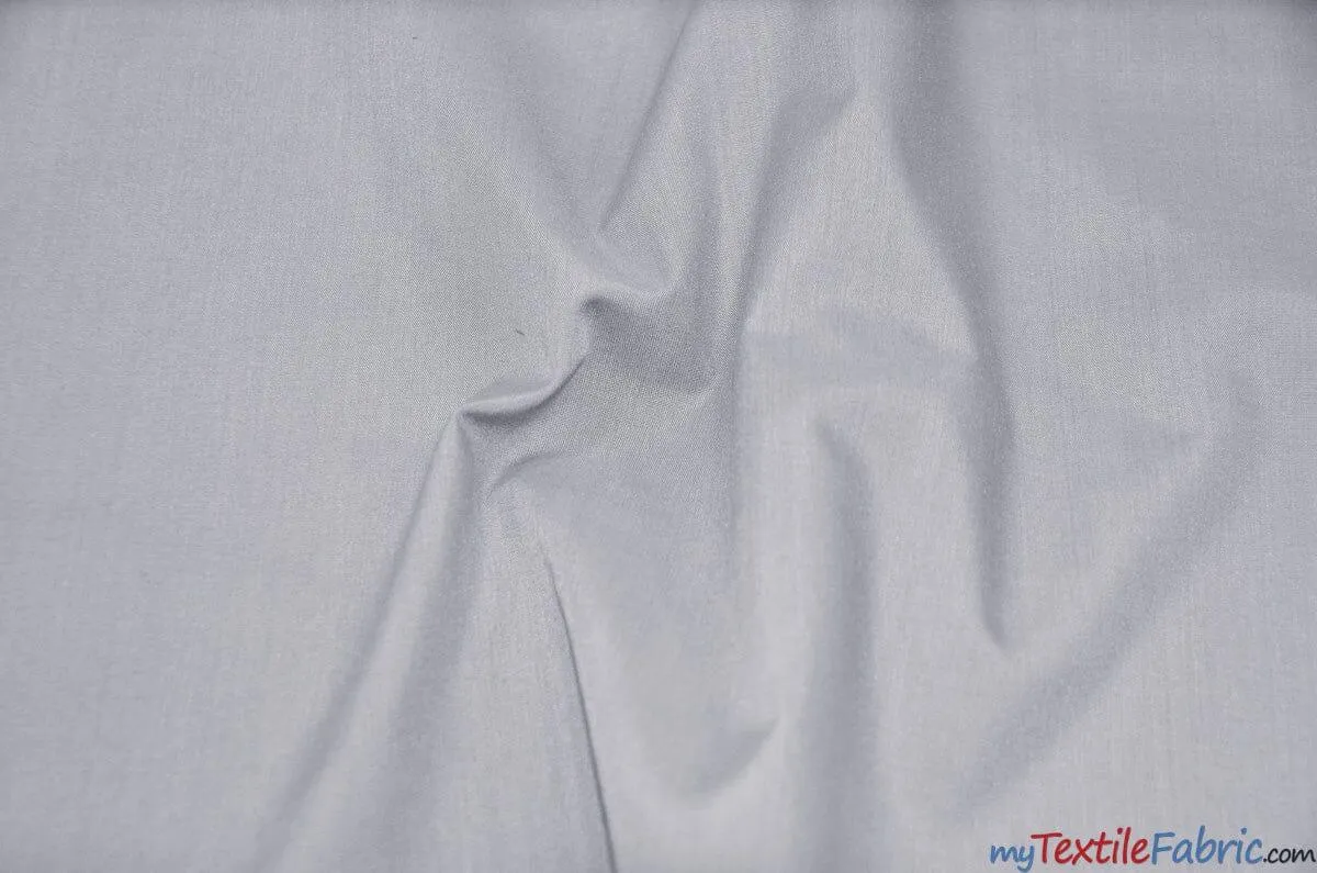 Polyester Cotton Broadcloth Fabric | 60" Wide | Solid Colors | Continuous Yards | Multiple Colors |