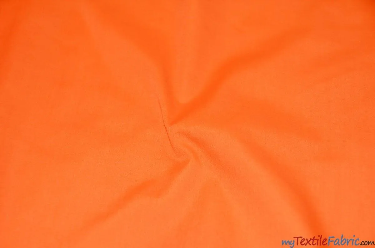 Polyester Cotton Broadcloth Fabric | 60" Wide | Solid Colors | Continuous Yards | Multiple Colors |