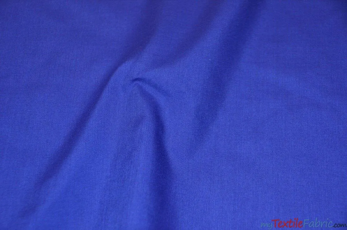 Polyester Cotton Broadcloth Fabric | 60" Wide | Solid Colors | Continuous Yards | Multiple Colors |
