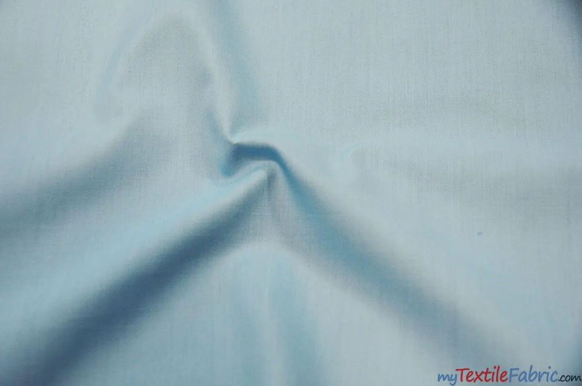 Polyester Cotton Broadcloth Fabric | 60" Wide | Solid Colors | Continuous Yards | Multiple Colors |