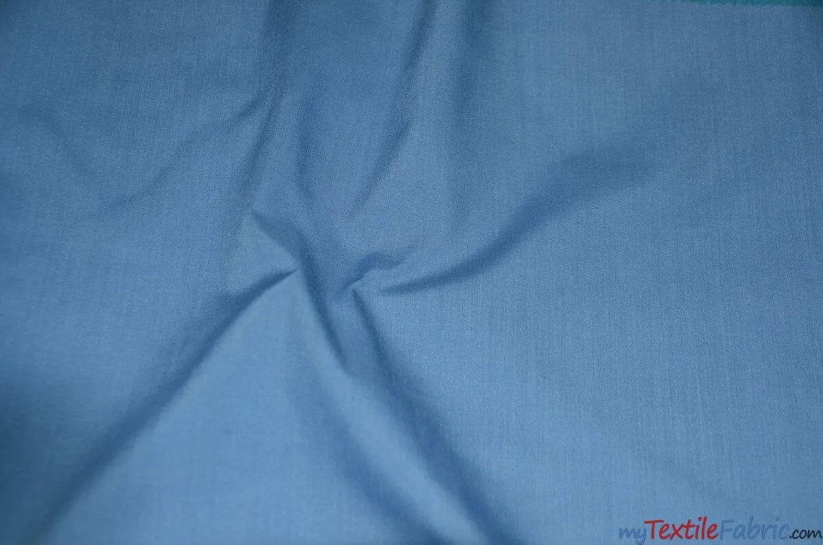 Polyester Cotton Broadcloth Fabric | 60" Wide | Solid Colors | Continuous Yards | Multiple Colors |