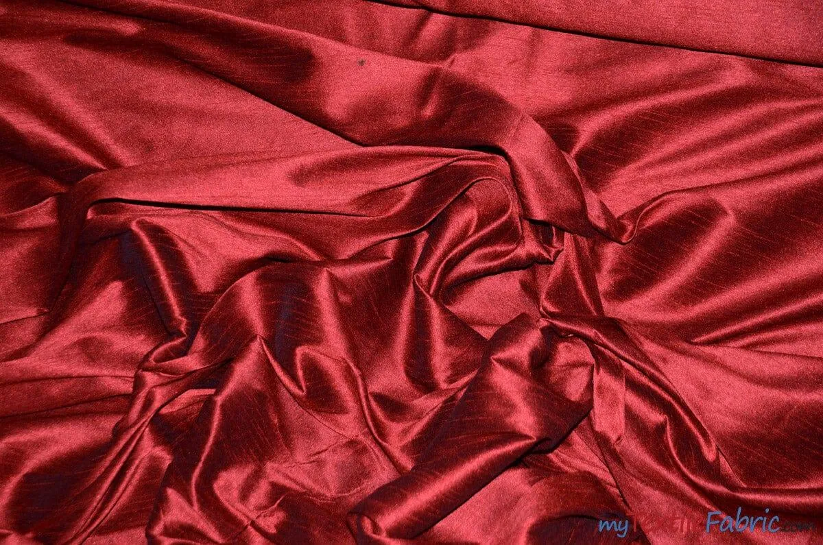 Polyester Silk Fabric | Faux Silk | Polyester Dupioni Fabric | Wholesale Bolt | 54" Wide | Multiple Colors |