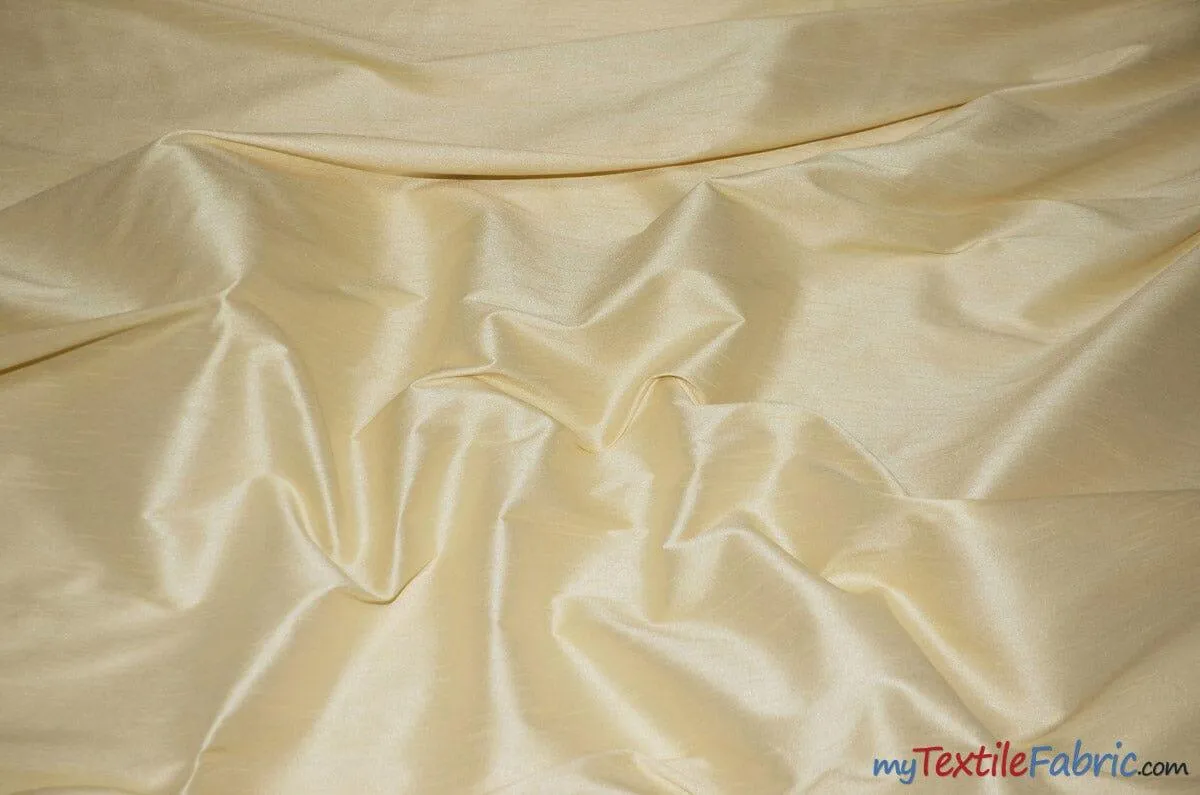Polyester Silk Fabric | Faux Silk | Polyester Dupioni Fabric | Wholesale Bolt | 54" Wide | Multiple Colors |