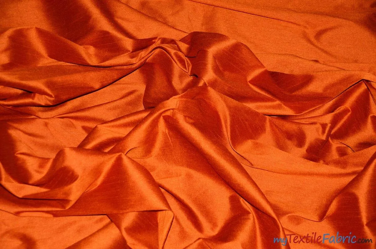 Polyester Silk Fabric | Faux Silk | Polyester Dupioni Fabric | Wholesale Bolt | 54" Wide | Multiple Colors |